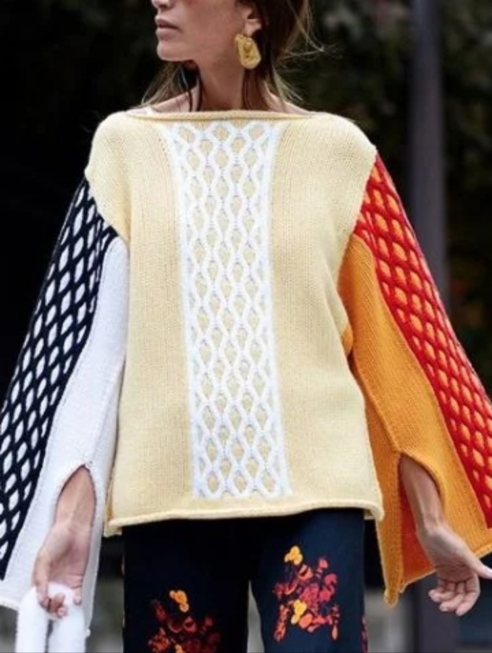 FHQ Collection Colorblock Knit Sweater